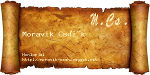 Moravik Csák névjegykártya